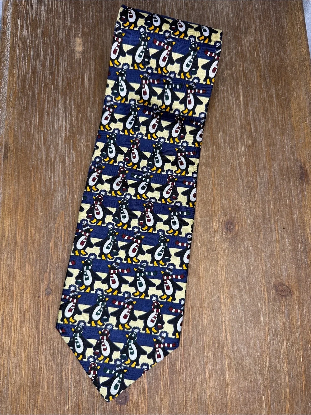 Franco Baretta Penguin Silk Holiday Tie Festive Made in USA